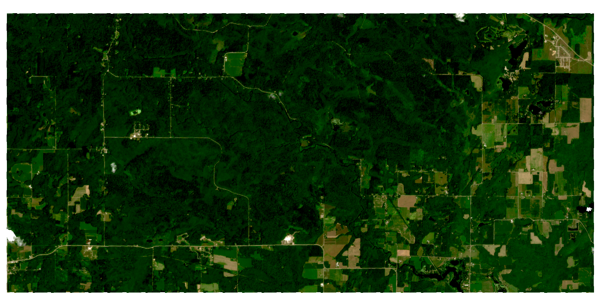 Original PlanetScope RGB mosaic of the same study area on July 11, 2021